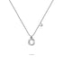 Solid 925 Sterling Silver Initial Crystal Personalised Alphabet Letter Necklace Silver